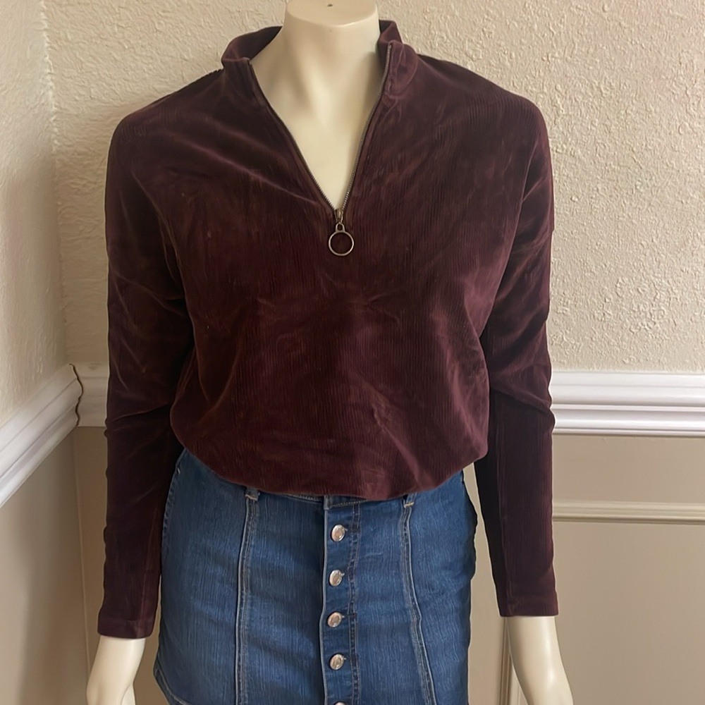 Arizona Jean Co. Burgundy Pullover Sweater Size Medium